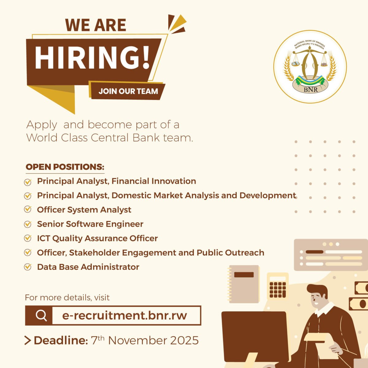 National Bank Career Opportunities ( November 2025): Apply and Become Part of a World Class Central Bank Team