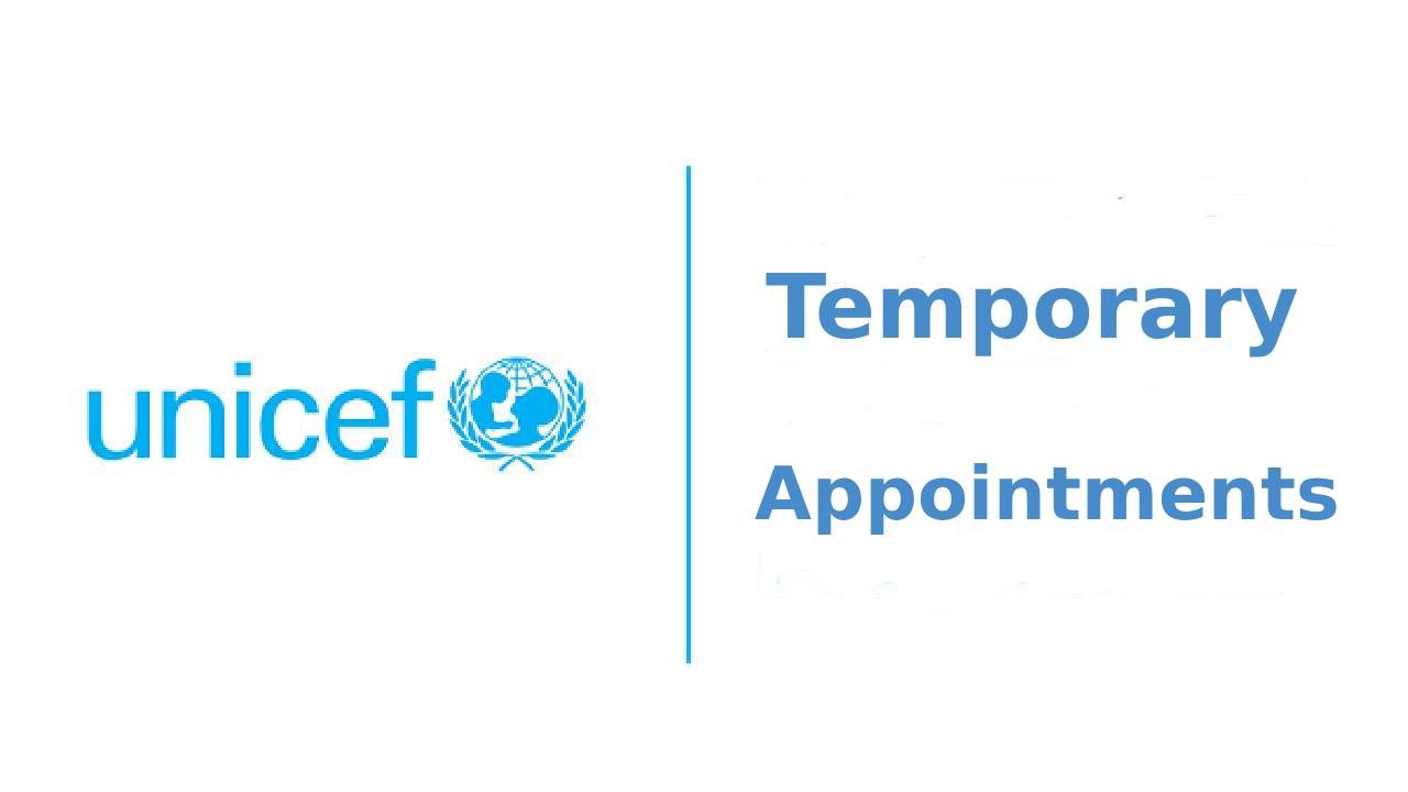 UNICEF Temporary Appointments, Dec 2025 : Open Jobs/Online Application