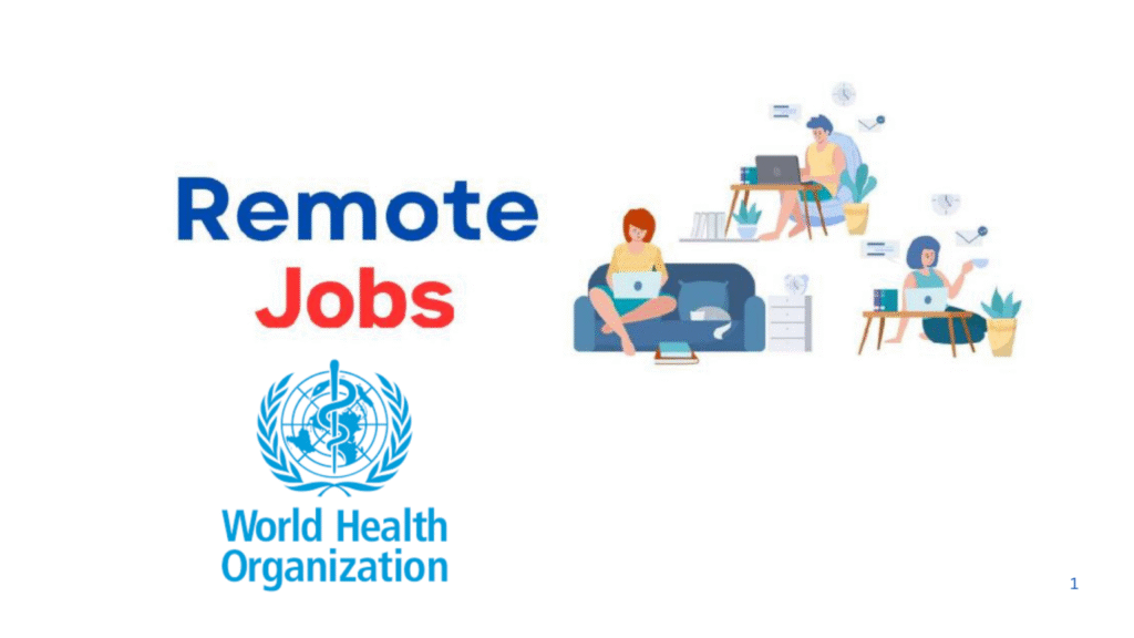 WHO Remote Consultancy Opportunity