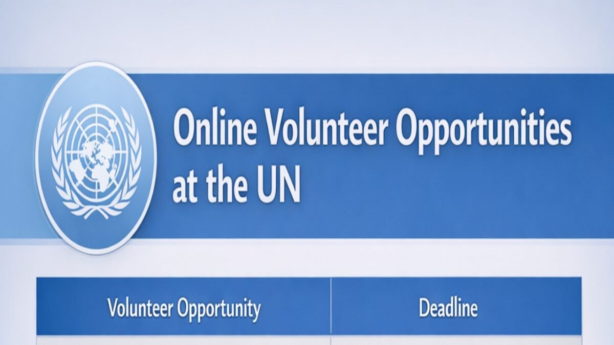 Online Volunteer Opportunities with the United Nations ( January 2026)